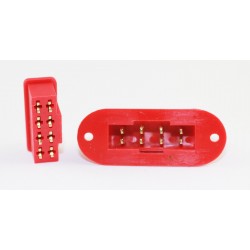 8-pin Multiplex Style Male Panel Mount and Female Set